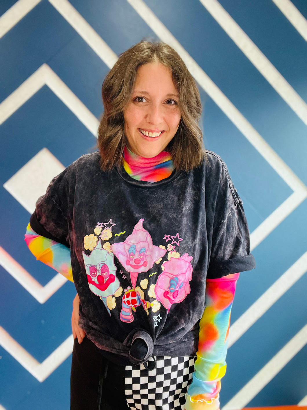 Technicolor Mesh Top