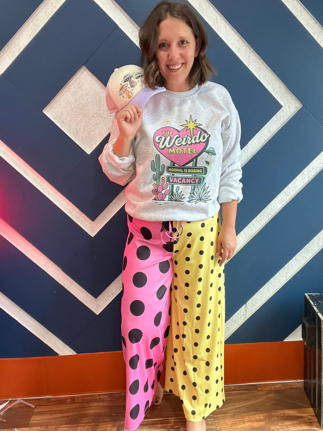 Half/Half Polka Dot Pants